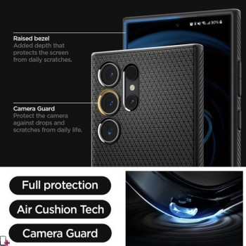 Spigen Liquid Air dėklas - juodas (Samsung S24 Ultra)
